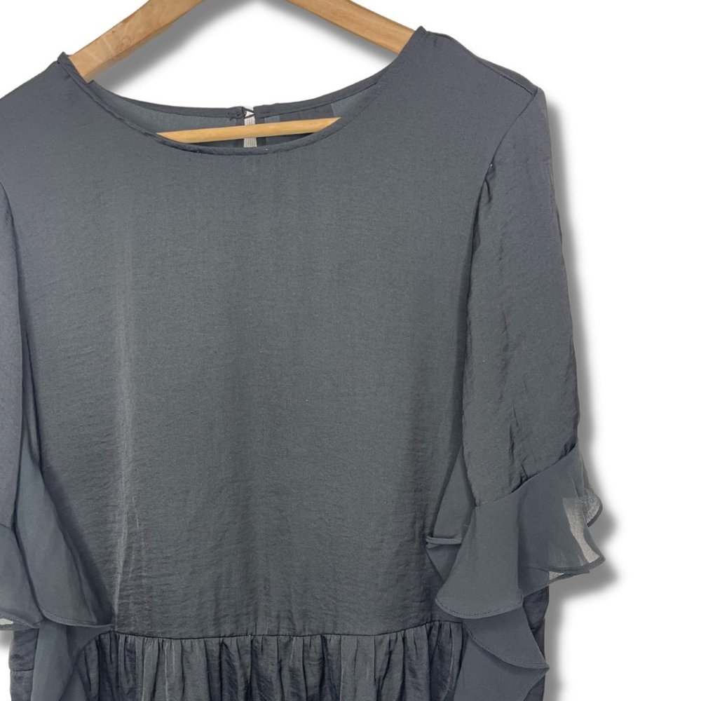Who What Wear | Black Ruffled Blouse | Size M - Picture 3 of 8
